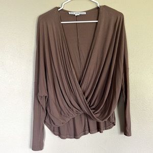 Dressy long sleeved shirt.